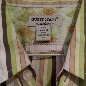 Mens long sleeve guess Large shirt